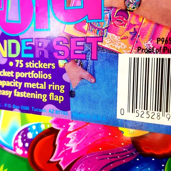 Vintage Lisa Frank Tri-Fold Binder Set – Cheer Bear Design – 1990s Collectible - Picture 12 of 13